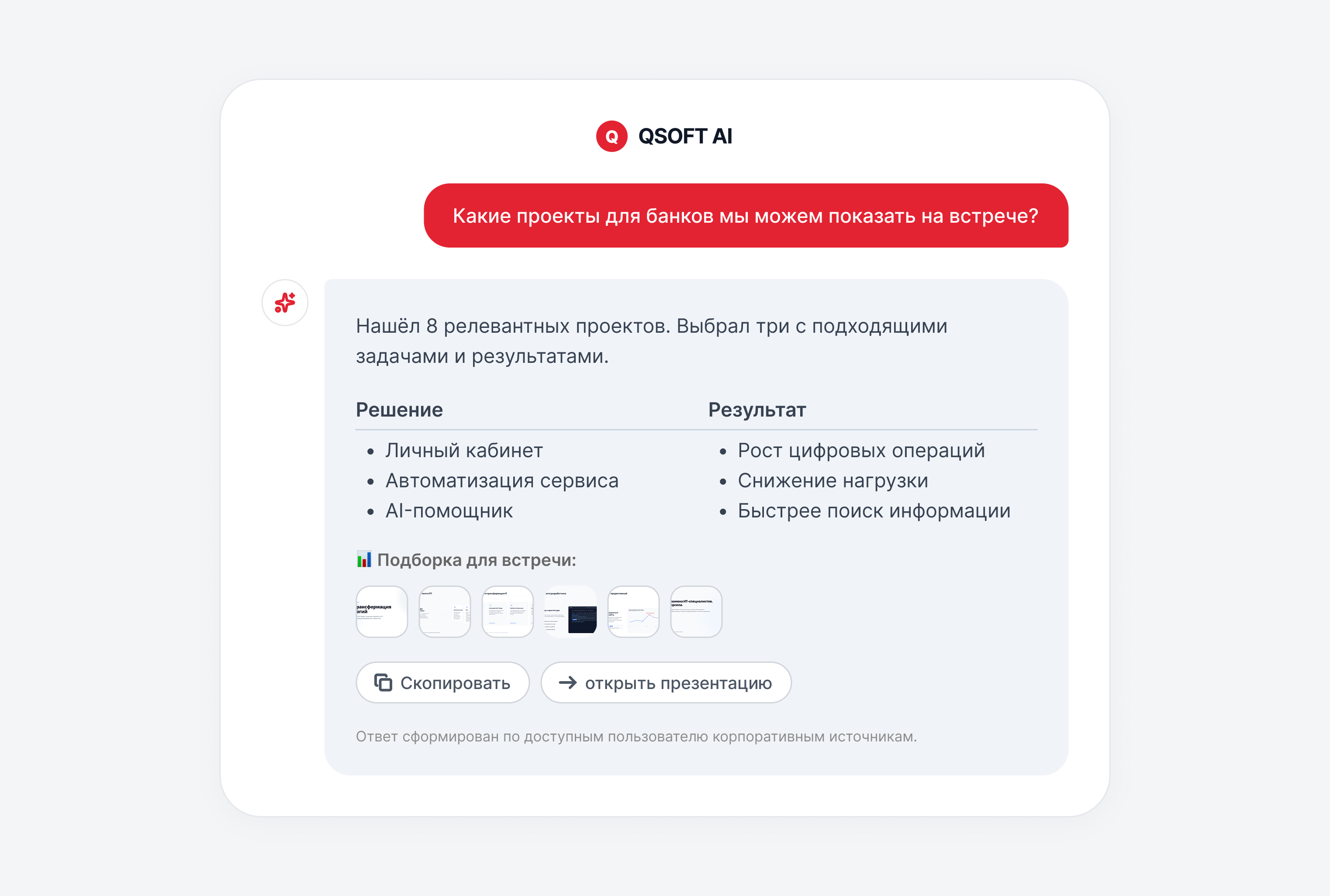 Продукты и кейсы